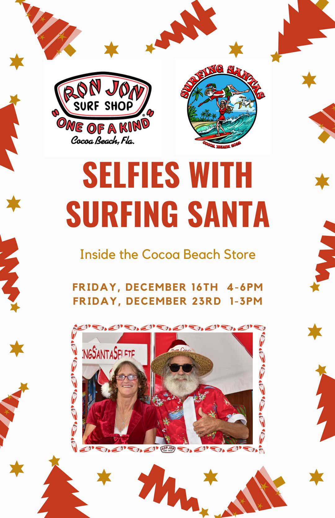 121622 surfing santa selfies