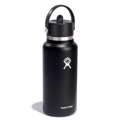 Baraguz (Onyx Black) Premium Flask - 40 oz Wide Mouth w/ Straw Lid