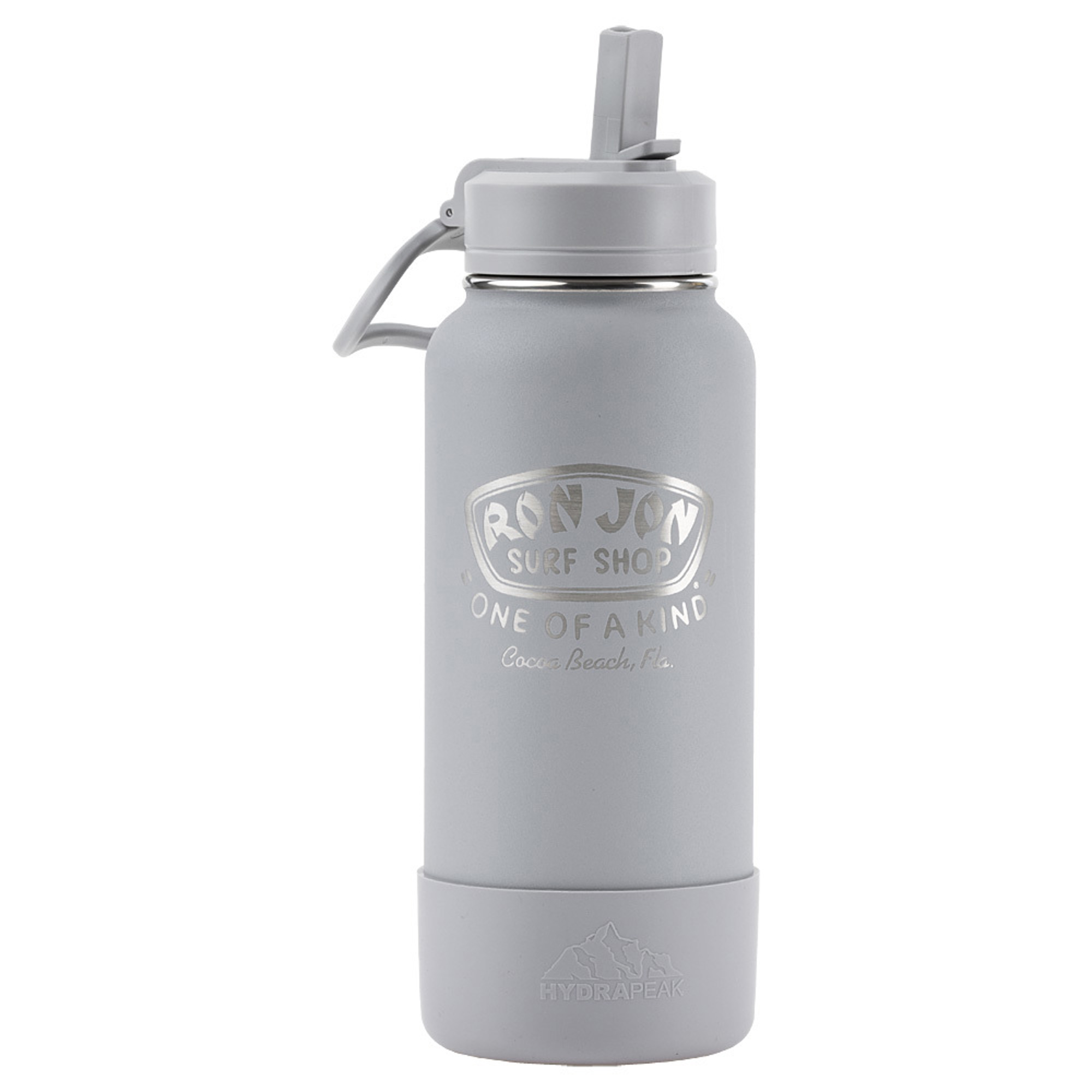 Hydrapeak Stainless Steel Bottle with Straw Lid & Silicone Boot 32oz in Powder Blue