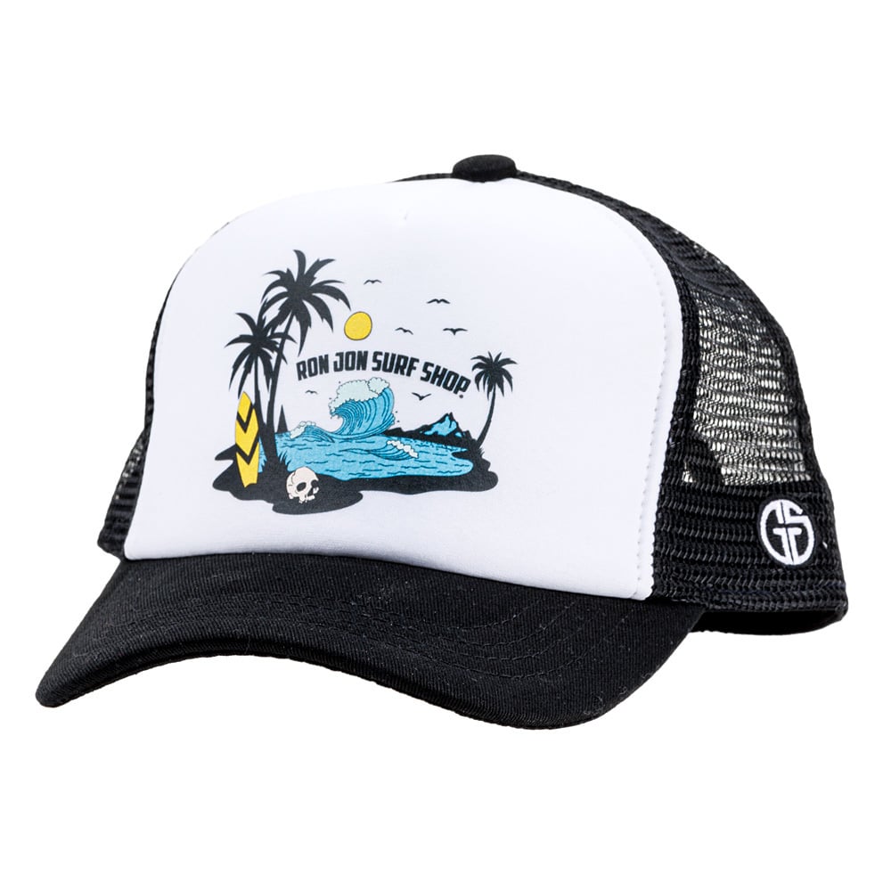 Ron Jon Kids Grom Squad Skull Beach Trucker Hat | Ron Jon Surf Shop