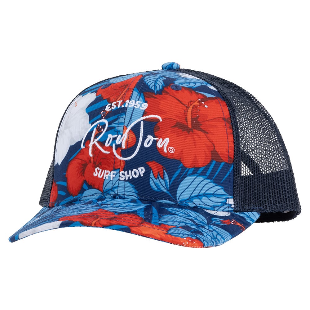 Ron Jon Women's Americana Hibiscus Trucker Hat | Ron Jon Surf Shop