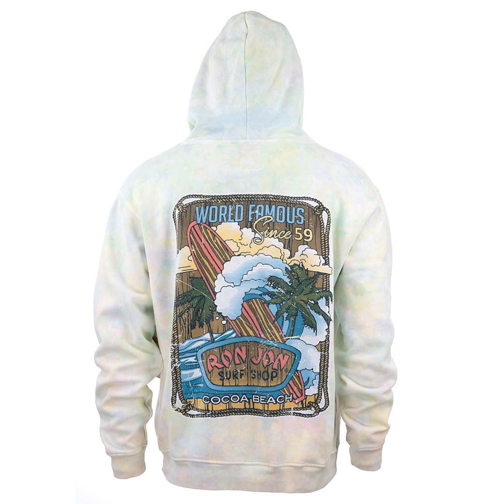 Ron Jon Cocoa Beach FL Distressed New World Famous Pullover Hoodie Ron Jon Surf Shop