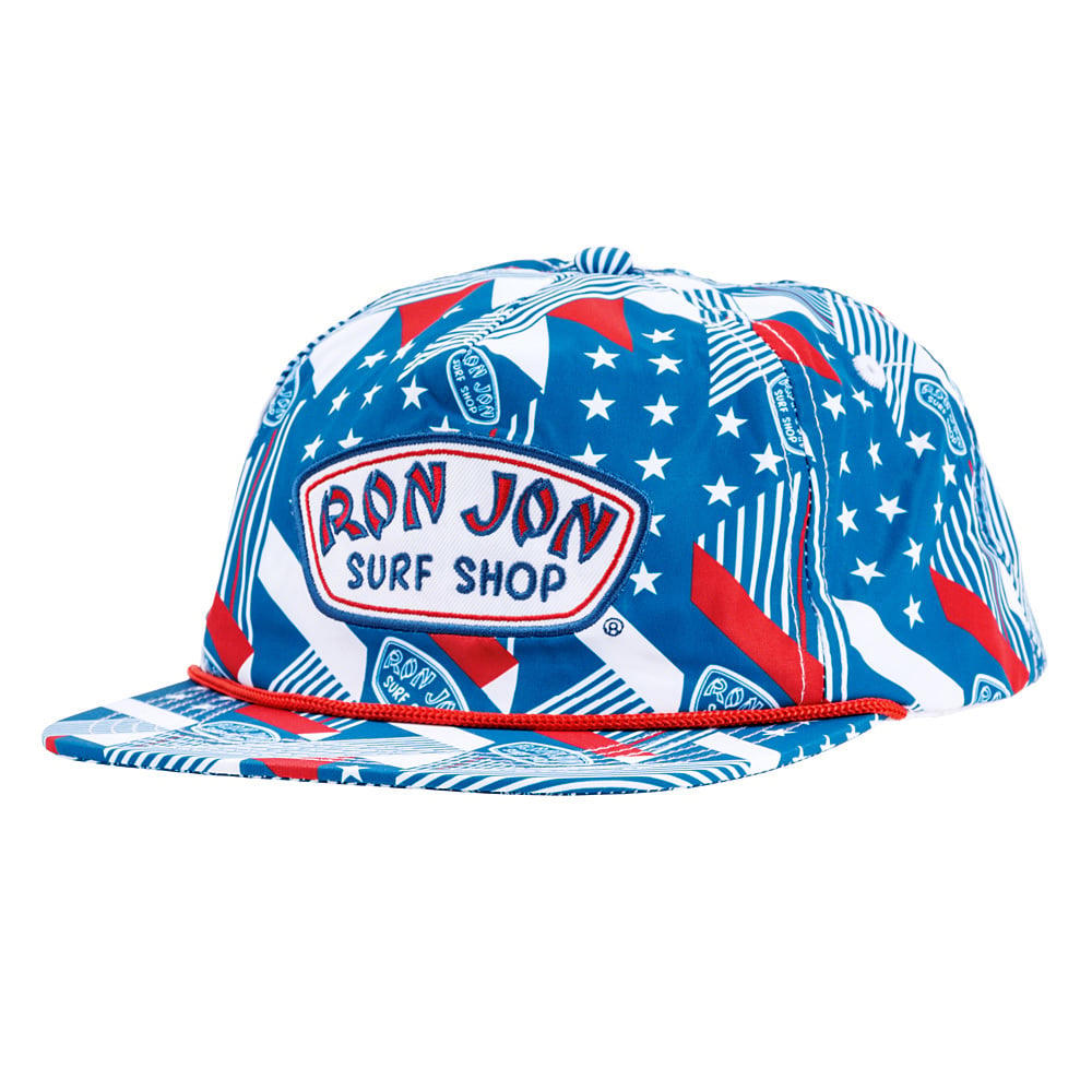 Ron Jon Americana Nylon Flat Bill Cap Ron Jon Surf Shop