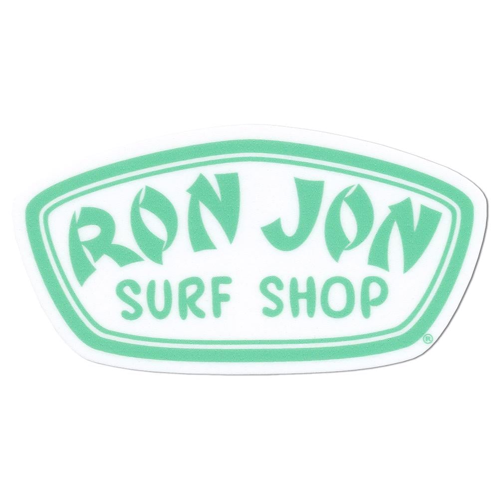 10800342000D--ron_jon_green_and_white_badge_rugged_sticker_front.jpg