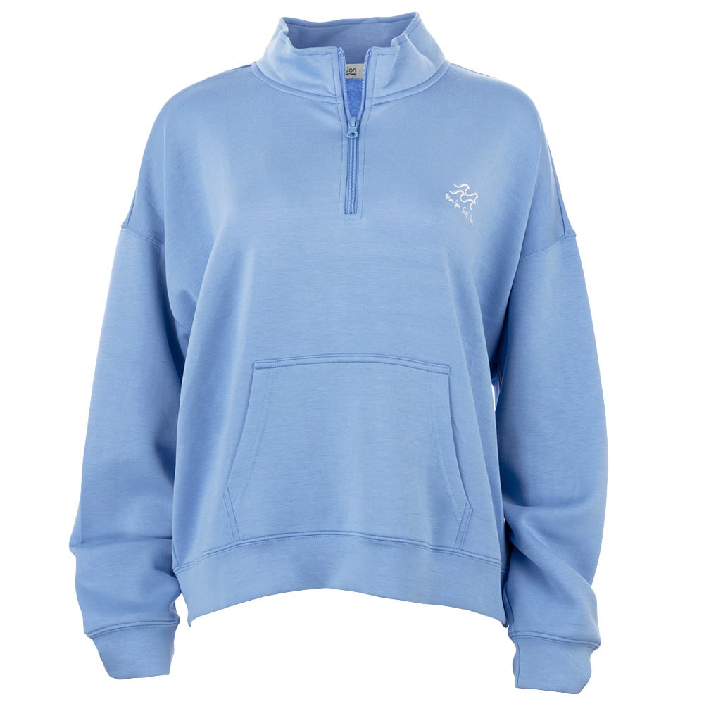 13351018080-blue-ron-jon-womens-cloud-fleece-quarter-zip-pullover-front.jpg