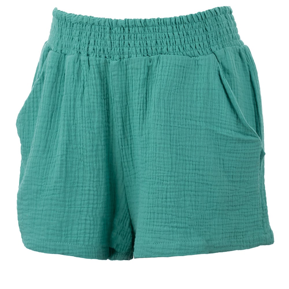 14360006071-green-ron-jon-womens-gauze-beach-shorts-front.jpg