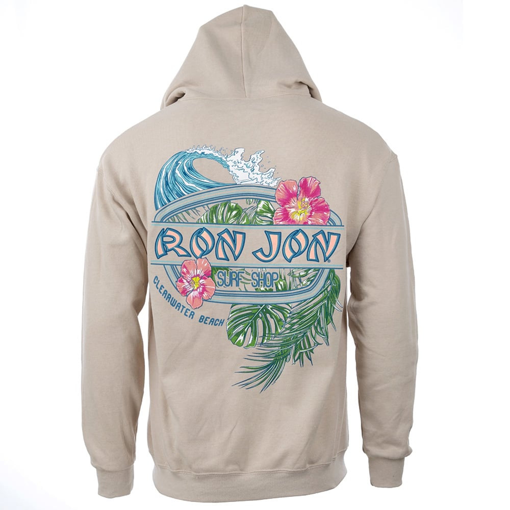 Ocean Beach Hoodie Two Sides, Beachy Sweatshirt Flowers, Words On