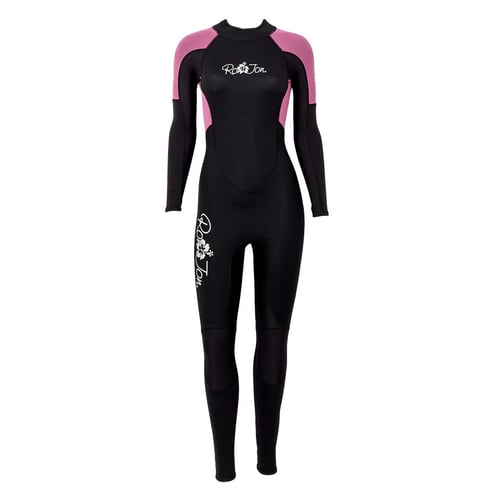 Deko Girl's Full Swimming Suit - Black&Pink 