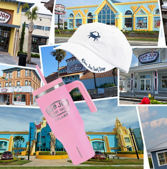 store location branded items featuring Ocean City, MD and Orlando, FL