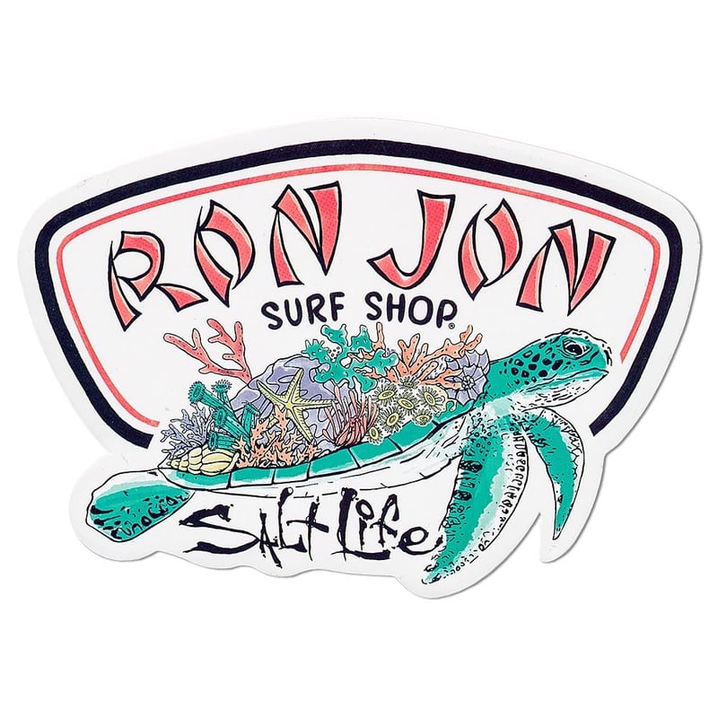 Salt Life Ron Jon Turtle Reef White Sticker | Ron Jon Surf Shop