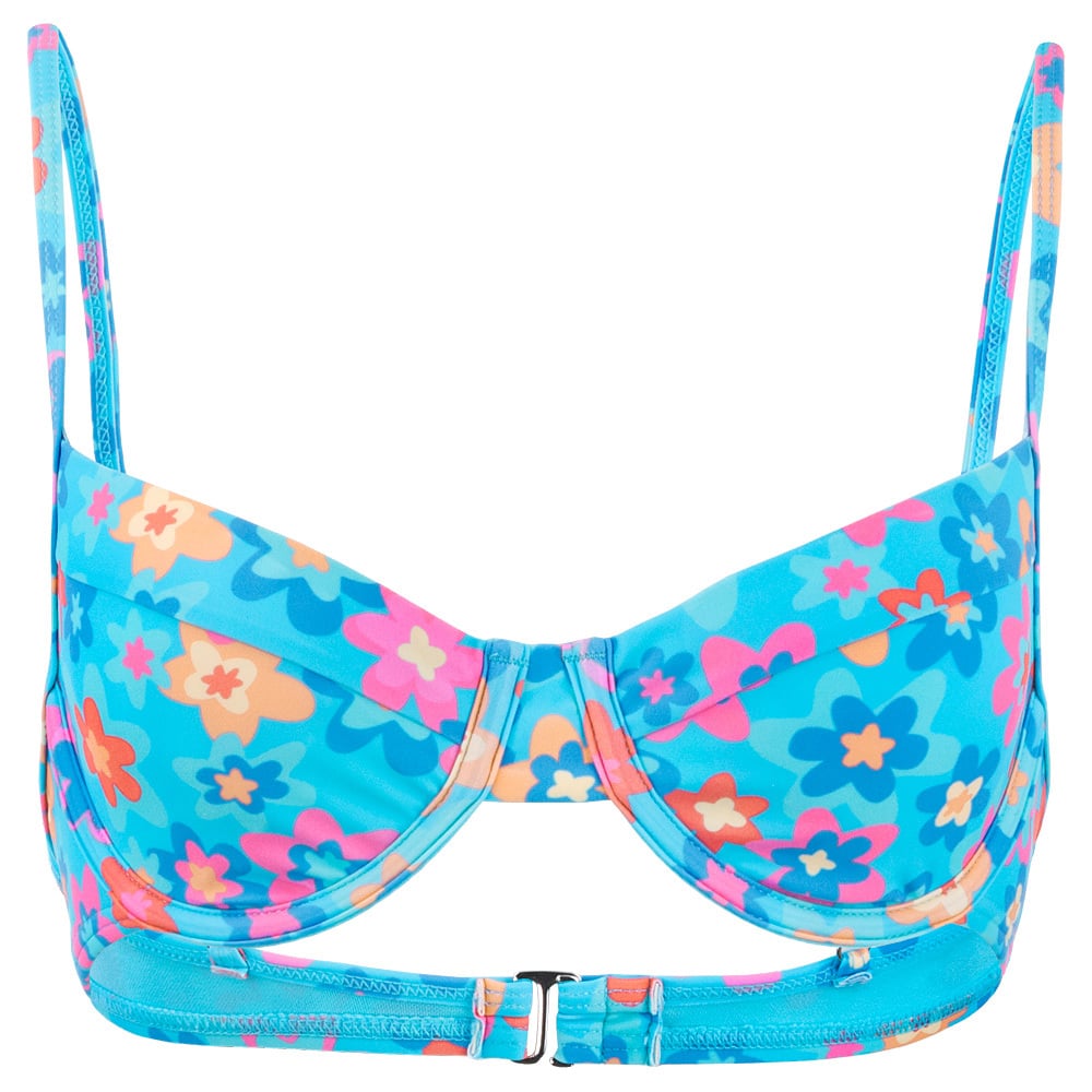 Ron Jon Juniors Floral Blue Underwire Bikini Top Ron Jon Surf Shop