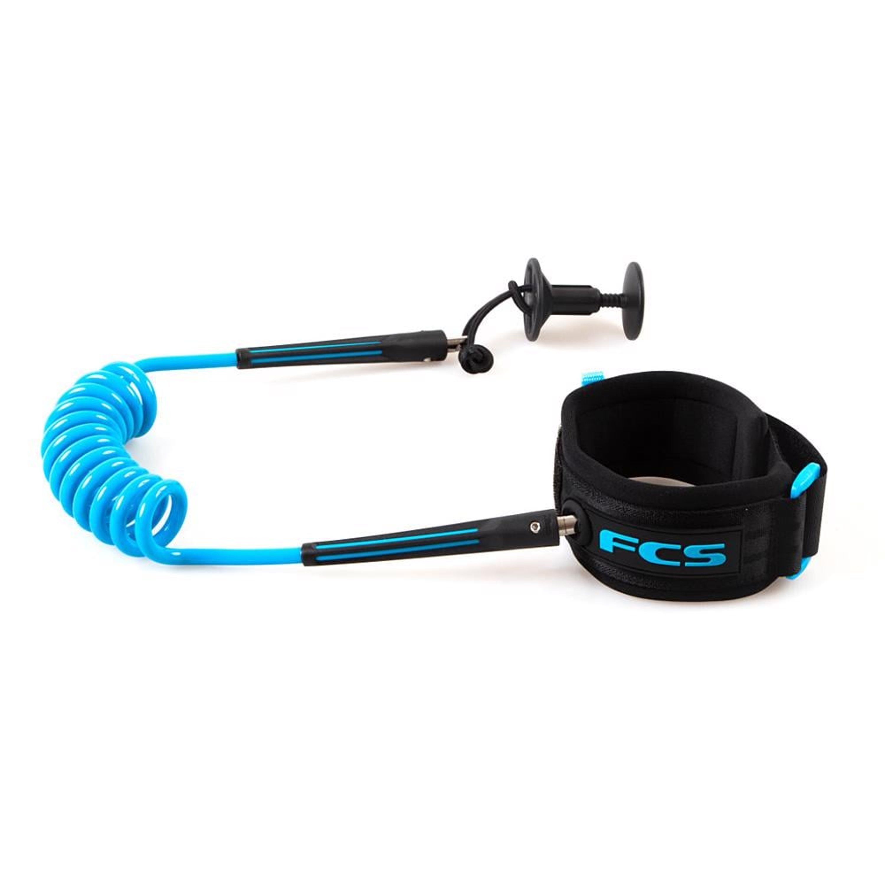 FCS Blue Bicep Coiled Bodyboard Leash | Ron Jon Surf Shop