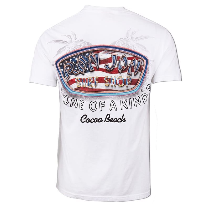 Ron Jon Cocoa Beach FL Distressed Faded Flag V2 Tee | Ron Jon Surf Shop